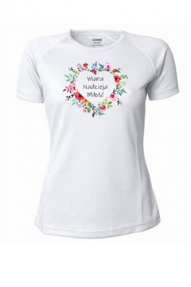 Koszulka damska - Wiara, nadzieja, miłość L
