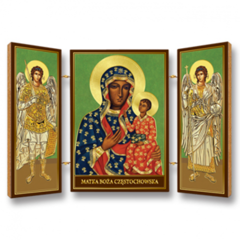 Matka Boża Częstochowska - tryptyk bardzo mały