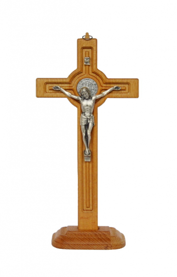 Krzyż św. Benedykta stojąco-wiszący KB20N drewno