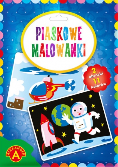 Piaskowe malowanki Astronauta, helikopter