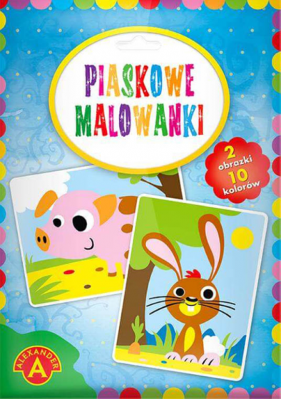 Piaskowe malowanki Świnka, królik