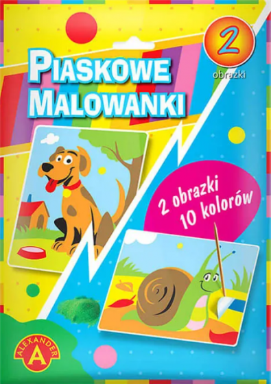 Piaskowe malowanki Pies, ślimak