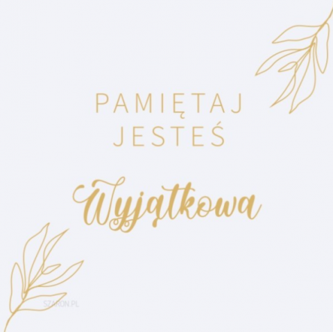 Pamiętaj jesteś wyjątkowa - podstawka korkowa Pamiętaj jesteś wyjątkowa - podstawka korkowa