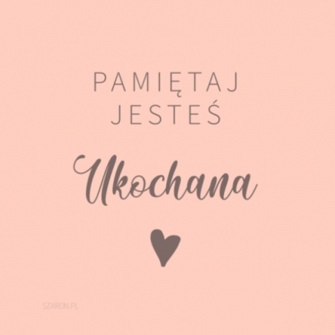 Pamiętaj jesteś ukochana - podstawka korkowa