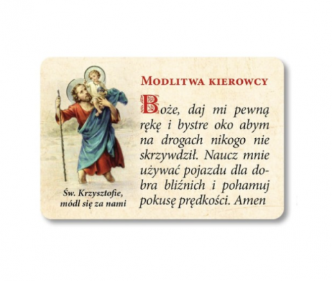 Modlitwa kierowcy - emblemat samochodowy
