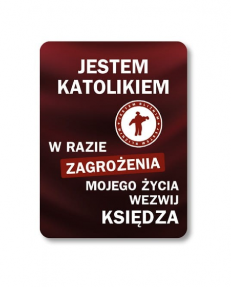 Jestem katolikiem - emblemat samochodowy