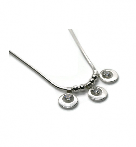 Naszyjnik z cyrkonią N3-18 45 cm