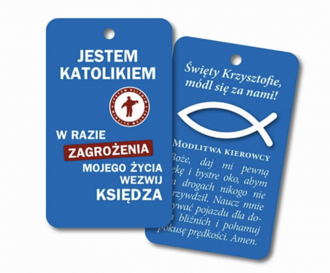 Jestem katolikiem - zawieszka do samochodu