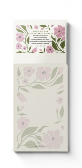 Notes z magnesem - Niech cię Pan błogosławi kwiaty