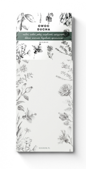 Notes z magnesem - Owoc Ducha 