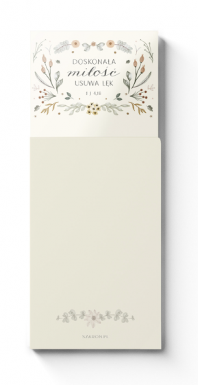 Notes z magnesem - Doskonała miłość kwiaty