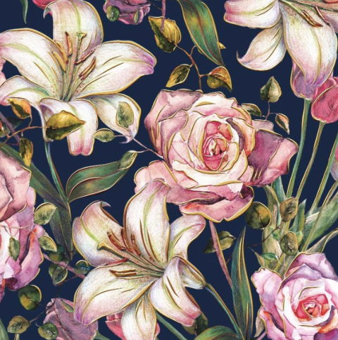 Kwiaty - kartka  AF02