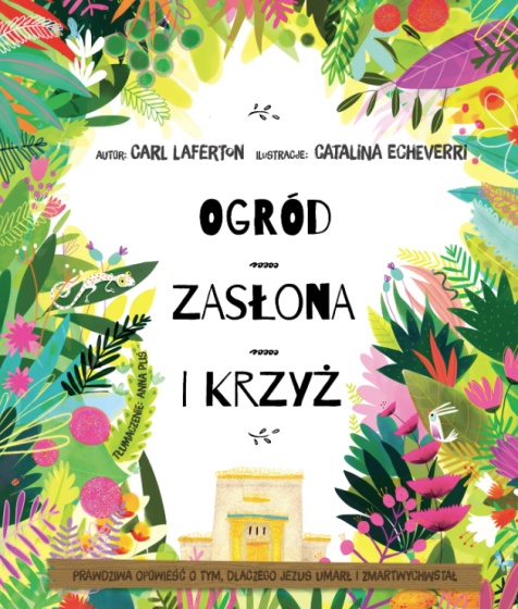 Ogród, zasłona i krzyż