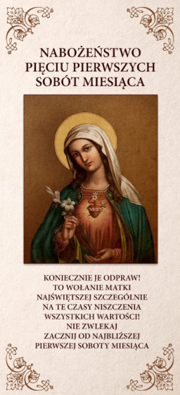 Nabożeństwo Pięciu Pierwszych Sobót Miesiąca