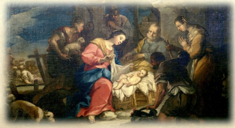 Obrazki kolędowe bez nadruku - Pasterze u żłóbka BN/01/25