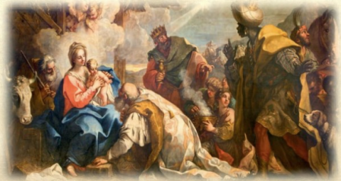 Obrazki kolędowe bez nadruku - Pokłon trzech króli BN/04/25