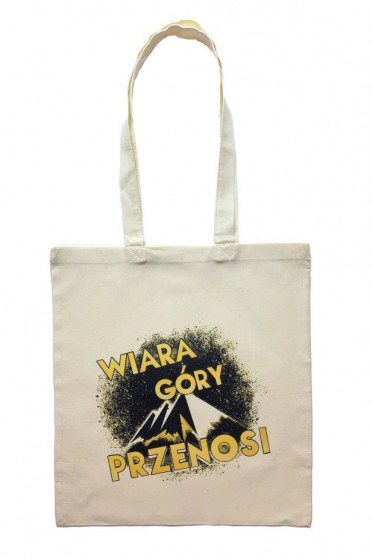 Wiara góry przenosi - torba  jasna
